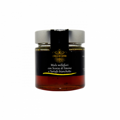 WILDFLOWER HONEY WITH LEMON ZEST AND WHITE TRUFFLE-Isola dei Sapori-250gr