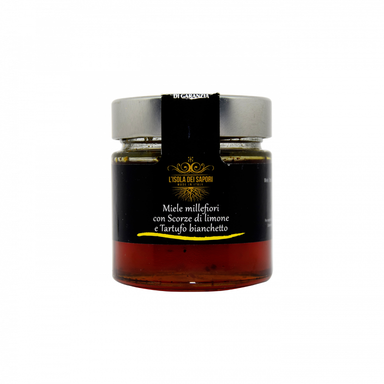 WILDFLOWER HONEY WITH LEMON ZEST AND WHITE TRUFFLE-Isola dei Sapori-250gr